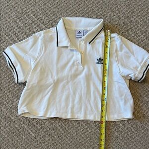 Adidas Polo Shirt in White with Black Accents